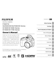 Fujifilm FinePix S2700 HD manual. Camera Instructions.